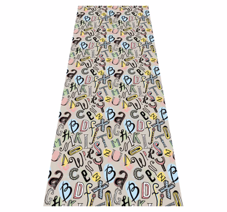 Tapis vinyle chambre alphabet nordique - TenStickers