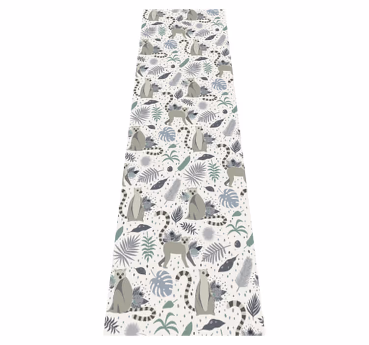 Tapis vinyle chambre lémurien nordique - TenStickers