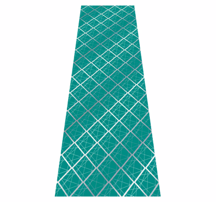 Tapis vinyle chambre effet carreaux verts - TenStickers