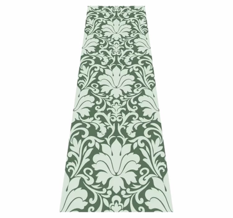 Tapis vinyle chambre vert ornemental émeraude - TenStickers