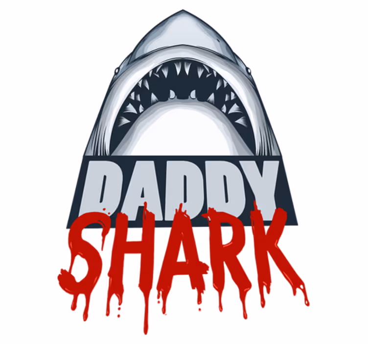 Tapis vinyle chambre requin papa - TenStickers