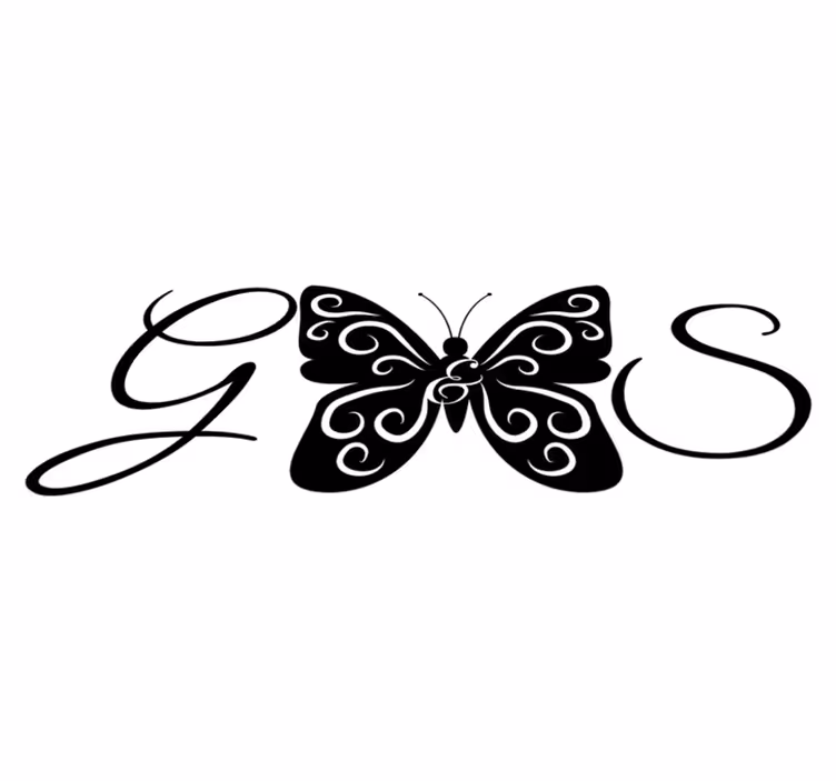 Tapis vinyle chambre papillon avec lettres - TenStickers