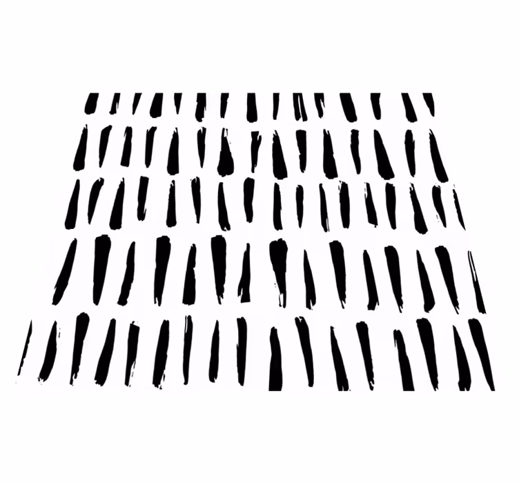 Tapis vinyle nordique motif rayures irrégulières - TenStickers