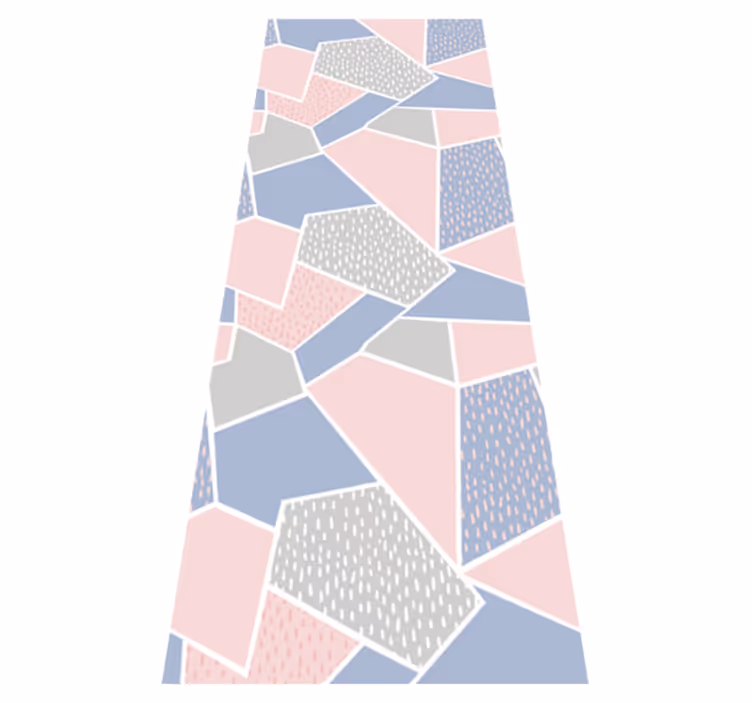 Tapis vinyle nordique géométrique doux pastels - TenStickers