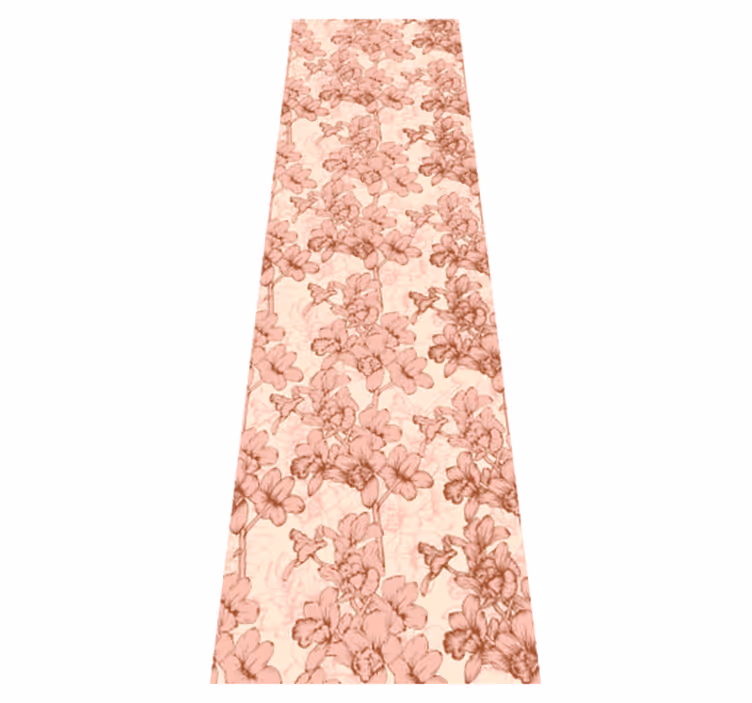 Tapis vinyle nordique fleurs 3d vintage - TenStickers