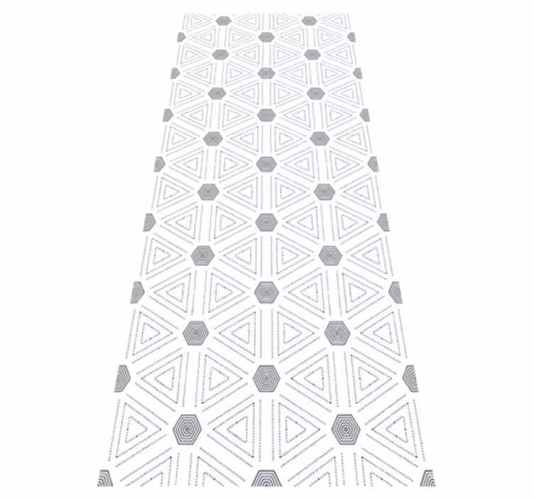 Tapis vinyle nordique triangles géométriques - TenStickers