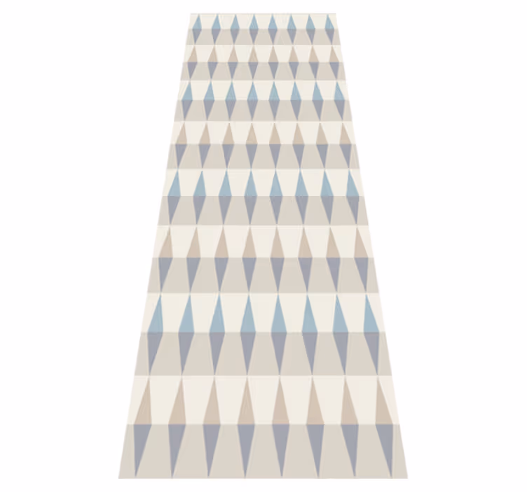 Tapis vinyle nordique géométrique bleu ciel - TenStickers