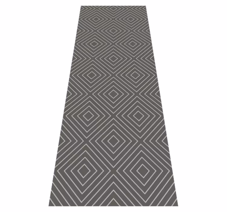 Tapis vinyle nordique motif carrés blancs et gris - TenStickers