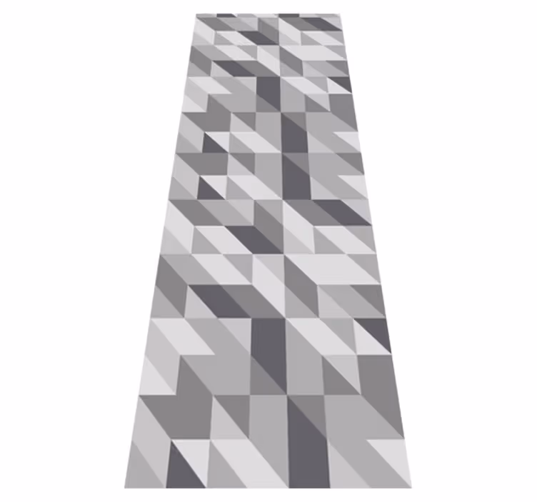 Tapis vinyle nordique carrés géométriques gris clair - TenStickers