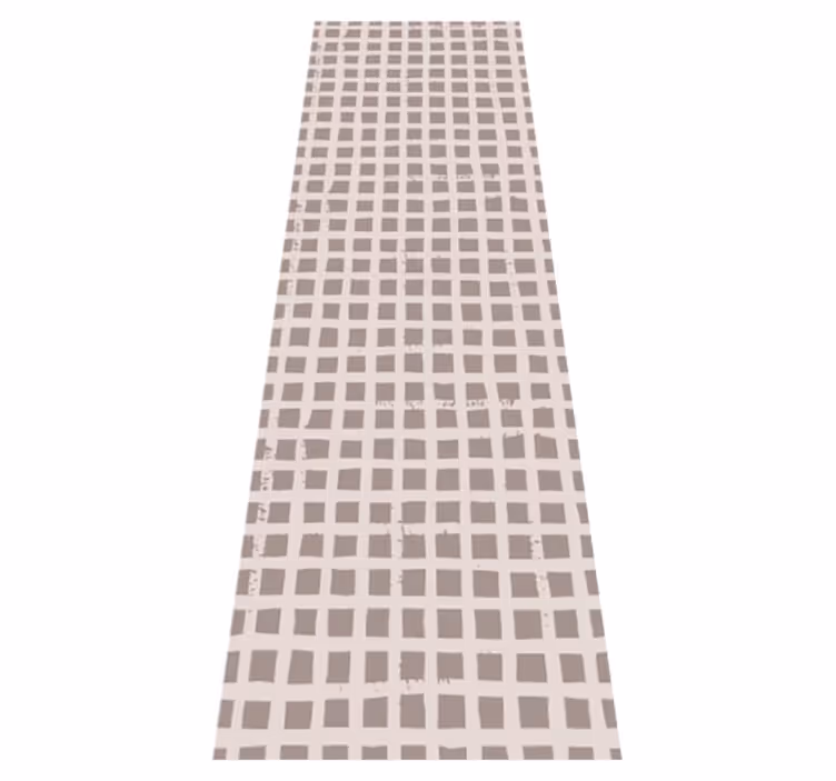 Tapis vinyle nordique motif carreaux marron chaud - TenStickers