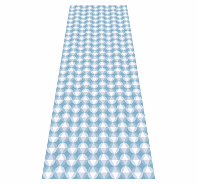 Tapis vinyle nordique motif bleu élégant - TenStickers
