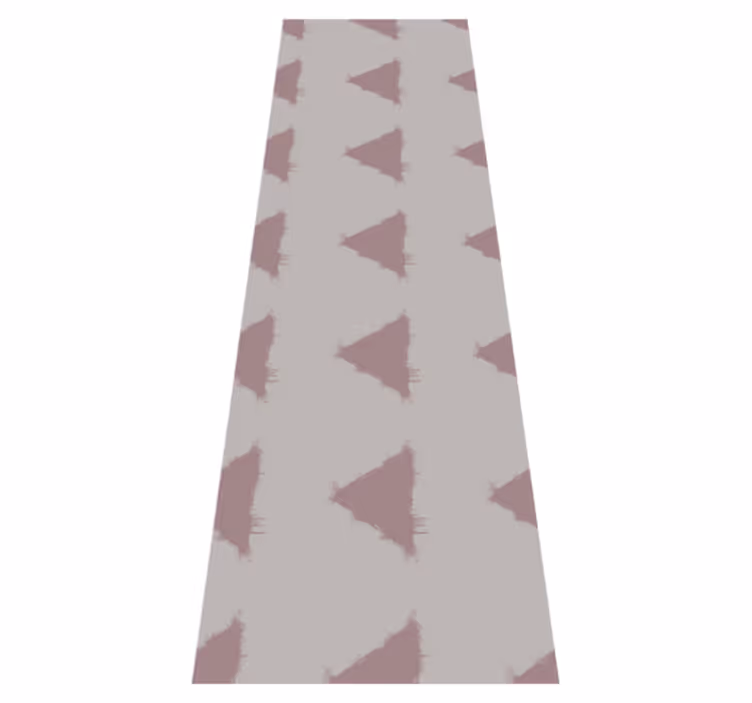 Tapis vinyle nordique motif géométrique triangles beige - TenStickers
