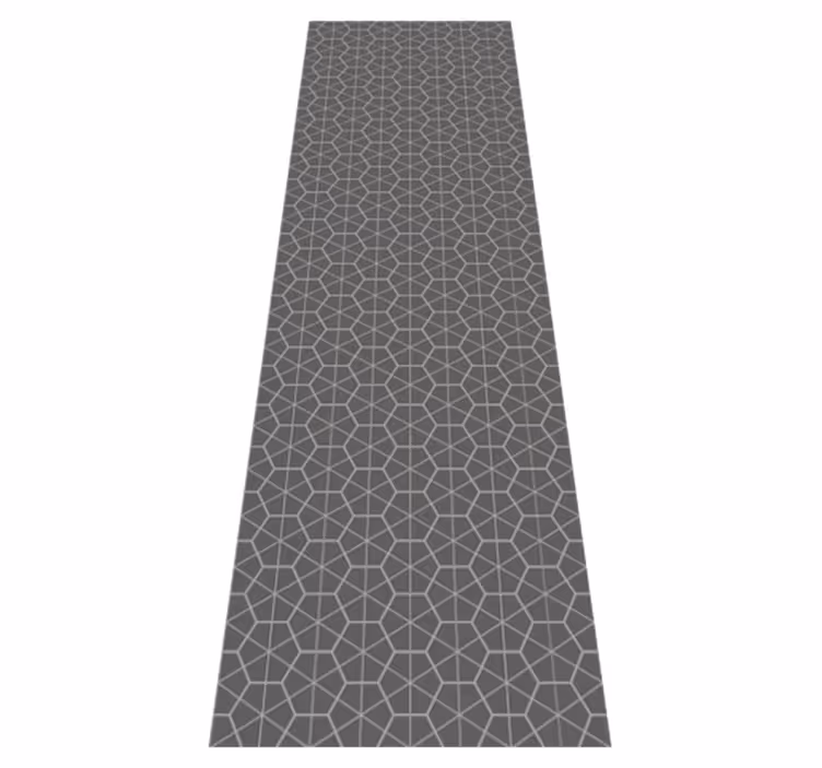 Tapis vinyle nordique motif hexagonal minimaliste japandi - TenStickers
