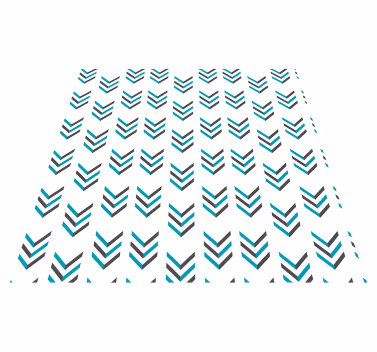 Tapis vinyle nordique flèches bleues - TenStickers