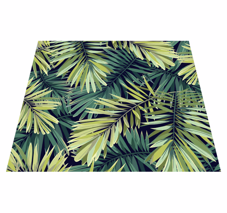 Tapis vinyle nature feuilles vertes géantes - TenStickers
