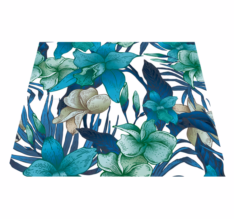 Tapis vinyle nature papier peint tropical feuillage - TenStickers