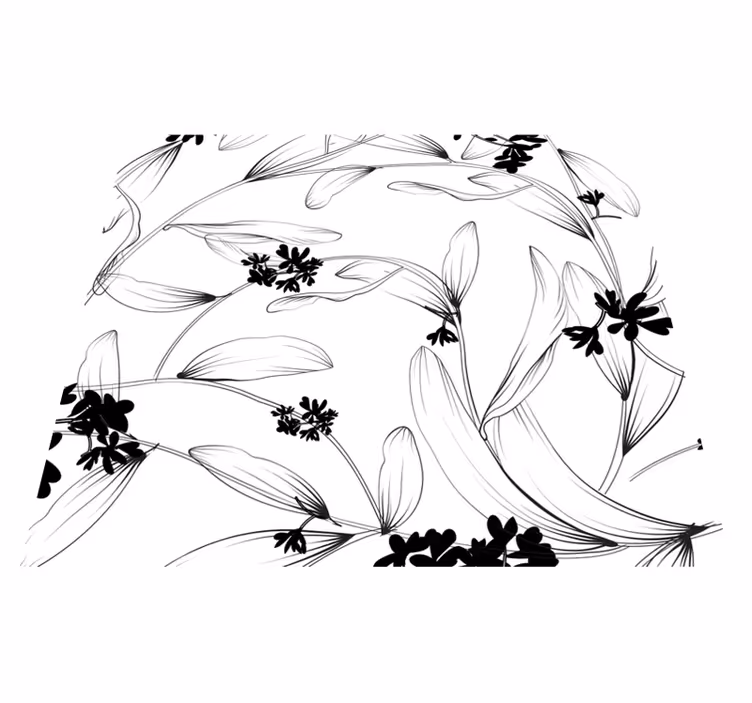 Tapis vinyle nature liliées avant-gardistes - TenStickers