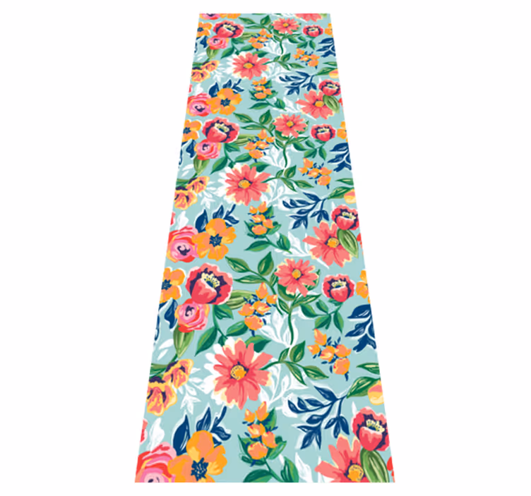 Tapis vinyle nature motif sauvage coloré - TenStickers
