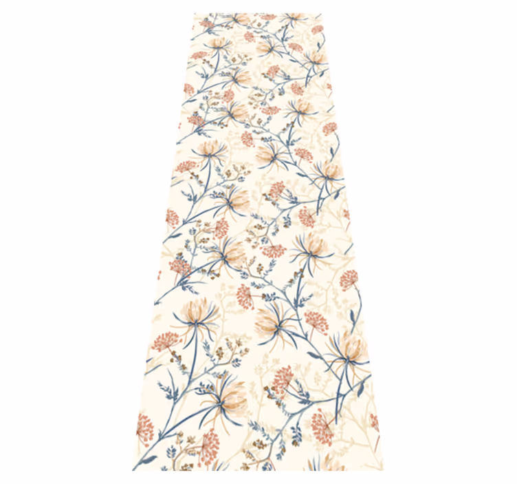 Tapis vinyle nature motif fleurs vintage - TenStickers