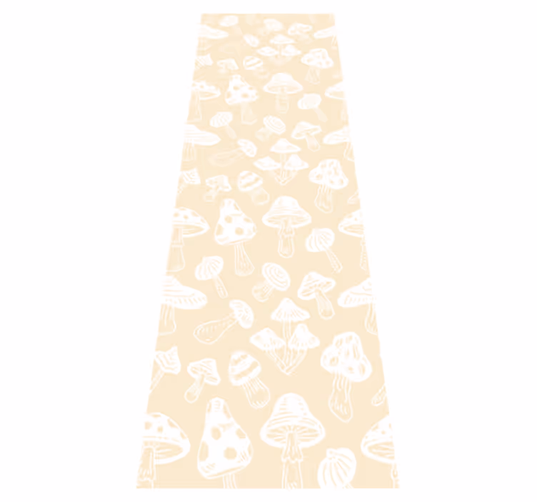 Tapis vinyle nature motifs champignons beiges - TenStickers