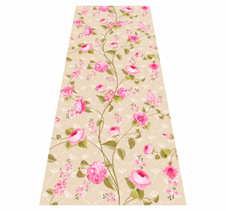 Tapis vinyle nature imprimé floral vintage - TenStickers