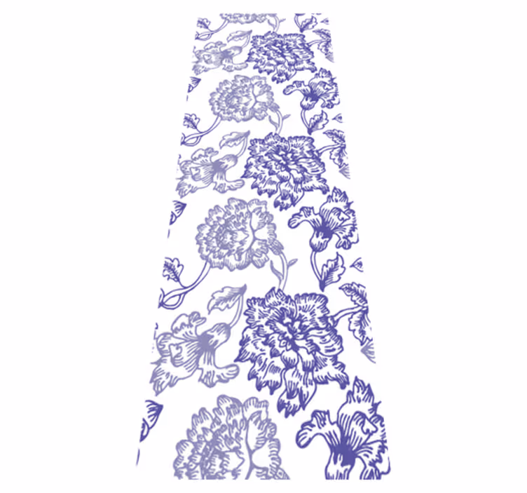Tapis vinyle nature motif floral doux violet - TenStickers