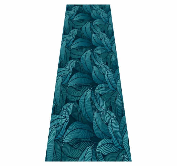Tapis vinyle nature feuilles vert foncé sauvages - TenStickers