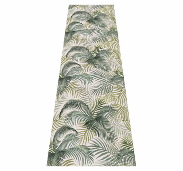 Tapis vinyle nature feuilles vertes sauvages - TenStickers