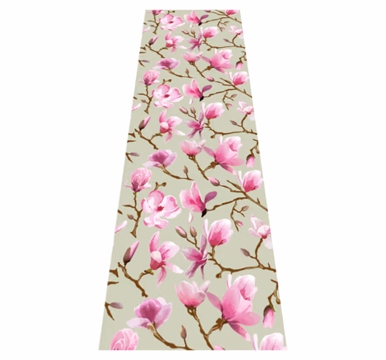 Tapis vinyle nature cime de magnolia violet magnifique - TenStickers