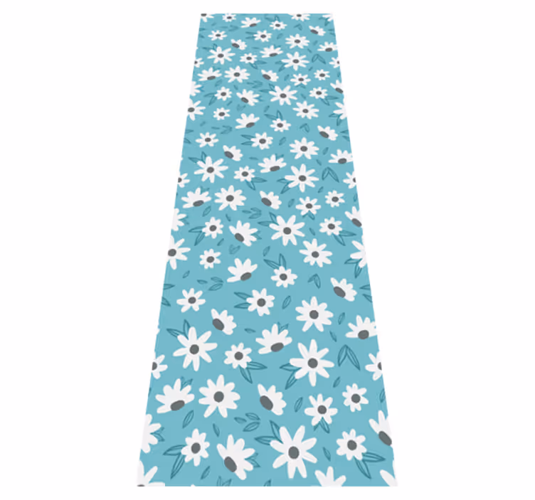 Tapis vinyle nature fleurs style rétro chic - TenStickers