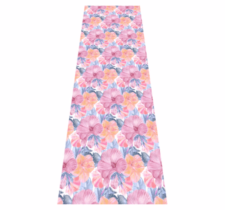 Tapis vinyle nature aquarelle de mauve - TenStickers