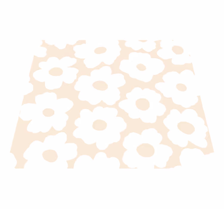 Tapis vinyle nature coquelicot blanc - TenStickers