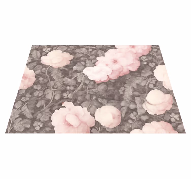 Tapis vinyle nature fleurs de lin vintage - TenStickers