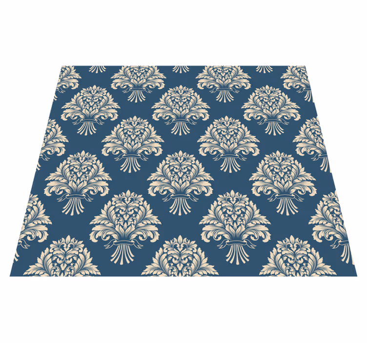 Tapis vinyle vintage design floral baroque - TenStickers