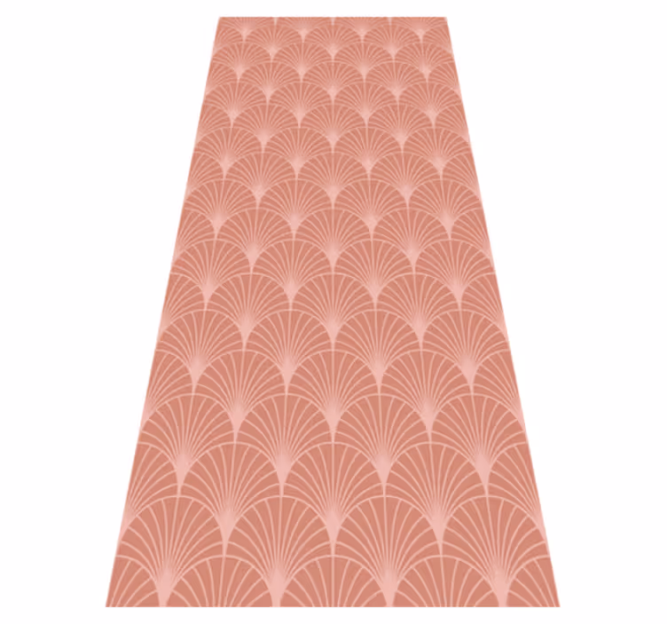 Tapis vinyle vintage motif décoratif palmiers rose doré - TenStickers