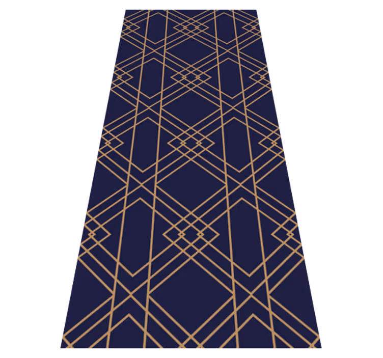 Tapis vinyle vintage motif art déco carrés entrelacés - TenStickers