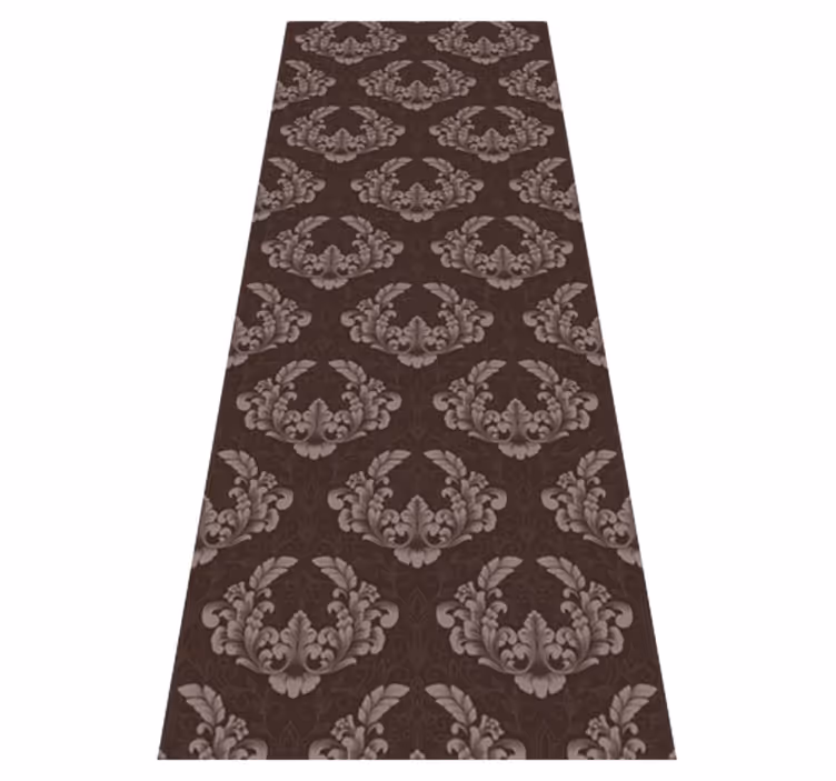 Tapis vinyle vintage motif damassé sans couture - TenStickers