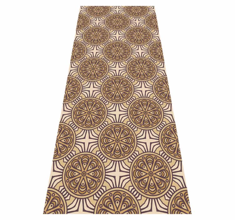 Tapis vinyle vintage cercles style damassé - TenStickers