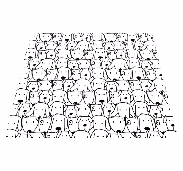 Tapis vinyle animal motif chiens mignons - TenStickers
