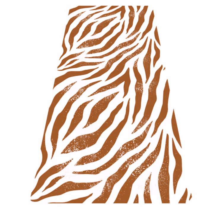 Tapis vinyle animal imprimé zèbre marron - TenStickers