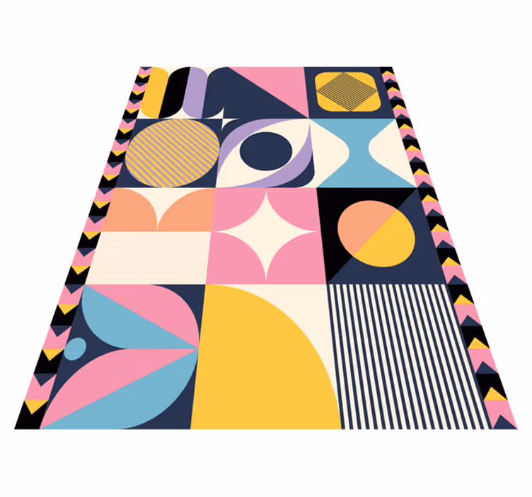 Tapis vinyle design moderne art géométrique multiforme - TenStickers