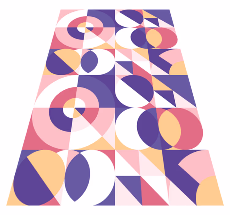 Tapis vinyle design moderne figures géométriques abstraites - TenStickers