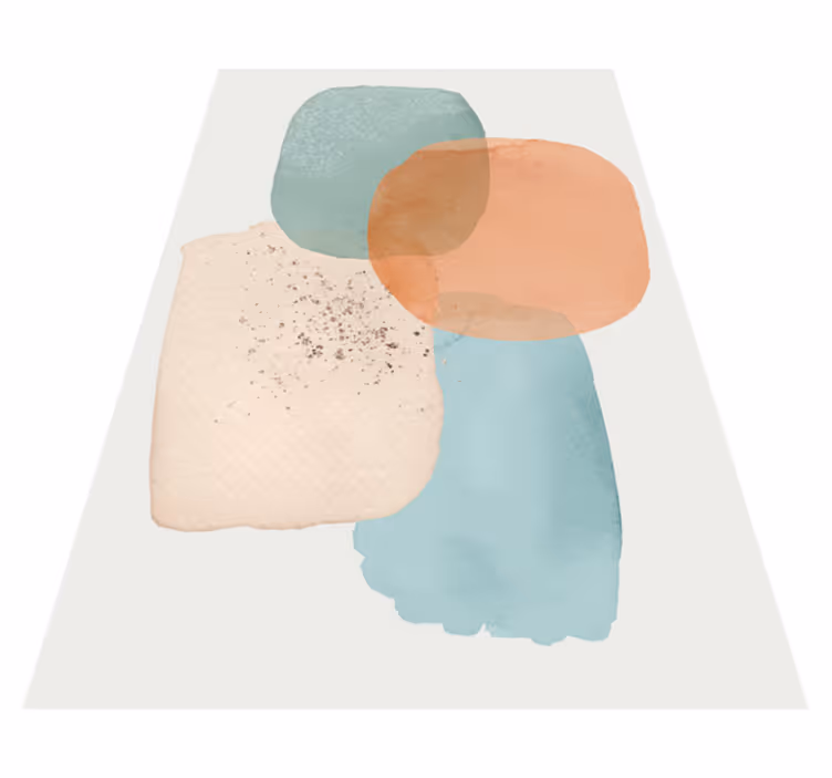 Tapis vinyle design moderne couleurs terre minimaliste - TenStickers