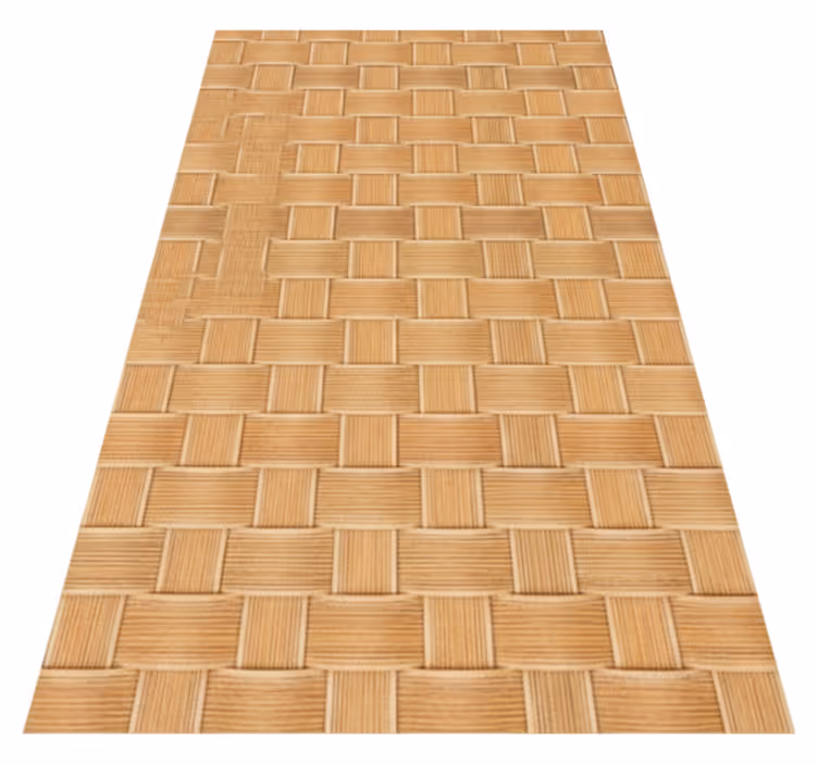 Tapis vinyle texture motif osier naturel - TenStickers