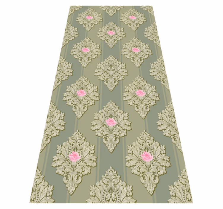 Tapis vinyle vintage motif vintage vert français - TenStickers
