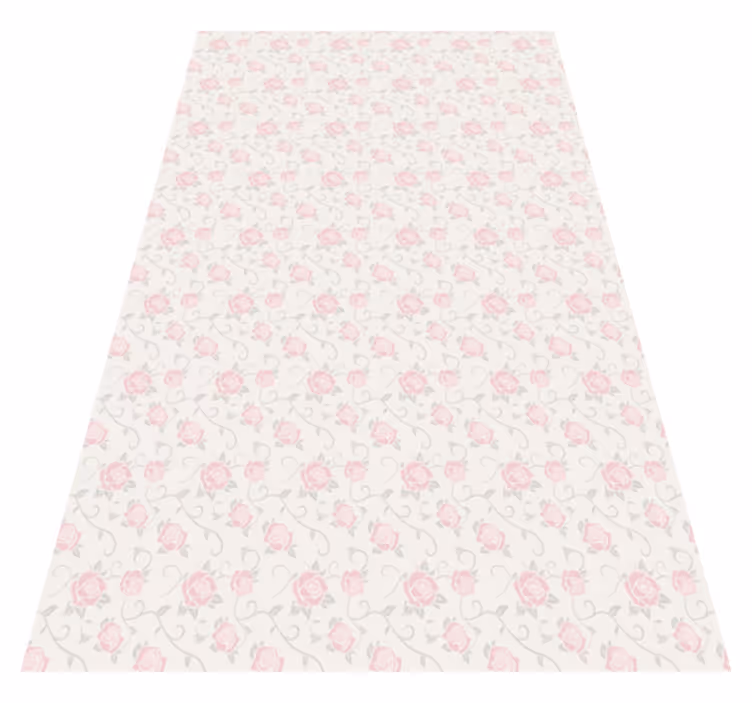 Tapis vinyle vintage fleurs des champs rétro - TenStickers