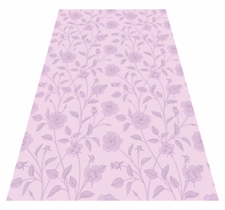 Tapis vinyle vintage roses anciennes sur fond violet - TenStickers