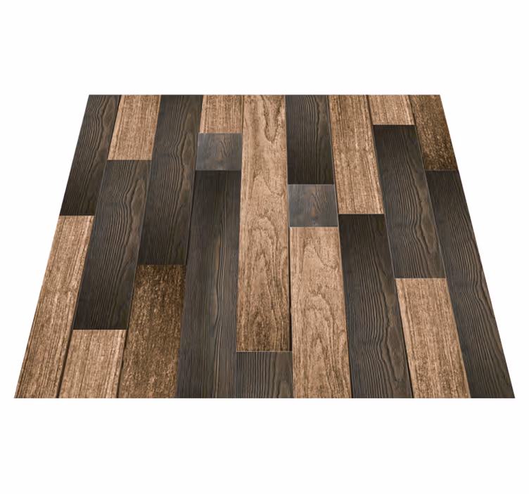 Tapis vinyle texture motifs bois sophistiqués - TenStickers