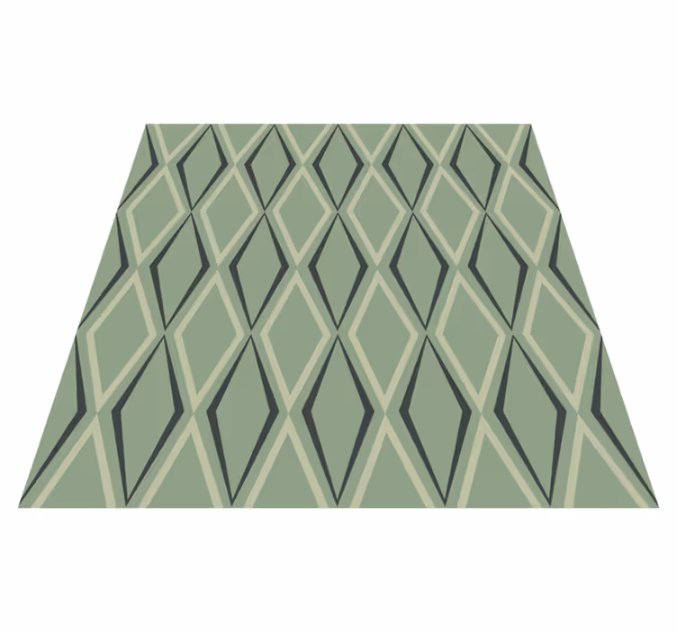 Tapis vinyle vintage diamants verts des années 1930 - TenStickers