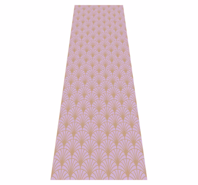 Tapis vinyle vintage motif écailles roses et dorées - TenStickers
